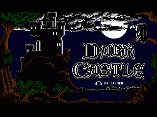 Dark Castle title screen for Amiga